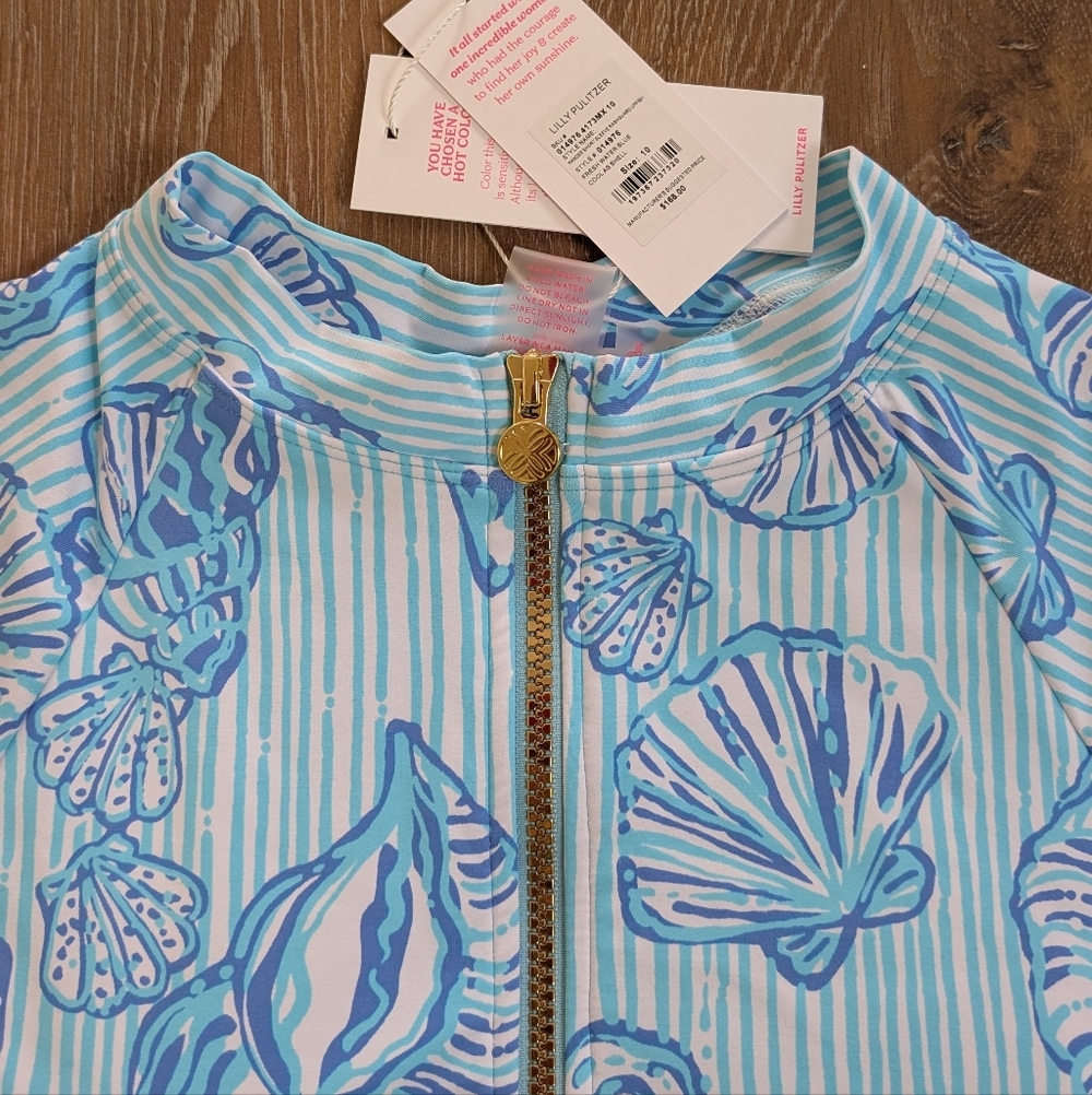 NWT Lilly Pulitzer Randee Short Sleeve Rashguard Swimsuit - Picture 8 of 10